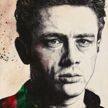 제목이 "Giant: James Dean T…"인 그림 Marco Paludet로, 원작, 흑연