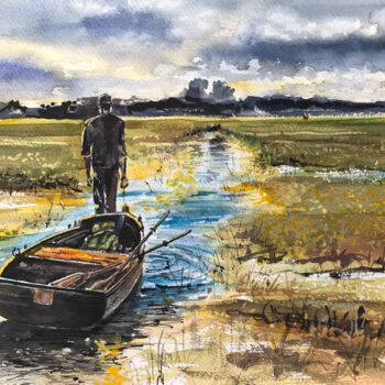 绘画 标题为“Poland - Mazury Wet…” 由Jean Panek, 原创艺术品, 水彩