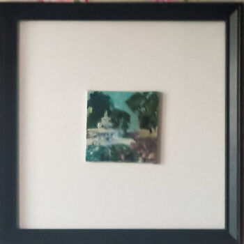 Pintura titulada "Fontain in the Park" por Agatha Ya Sokolova, Obra de arte original, Oleo Montado en Panel de madera