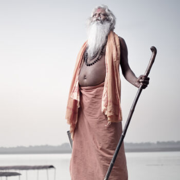 Fotografie getiteld "Portrait of Sadhu B…" door Dmitry Ersler, Origineel Kunstwerk, Digitale fotografie