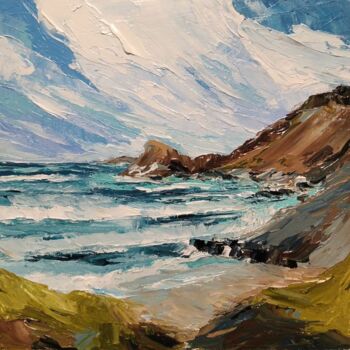 Painting titled "Море на память/  Re…" by Natalia Biryukova, Original Artwork, Oil