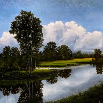 Painting titled "Time of silence" by Oleg Baulin, Original Artwork, Oil