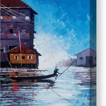 Painting titled "Makoko" by Ismy Kunle, Original Artwork, 3D Modeling