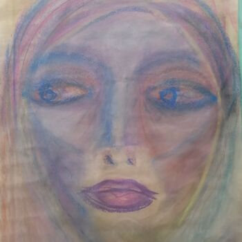 Peinture intitulée "portrait pastel ten…" par Nancy Krief, Œuvre d'art originale, Pastel