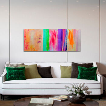 Painting titled "Rainbow.Triptych.Fi…" by Dani Alexsandrova, Original Artwork, Acrylic