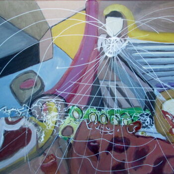 Painting titled "ENERGIA" by Juan Luis Gandulfo, Original Artwork, Acrylic Mounted on Wood Stretcher frame