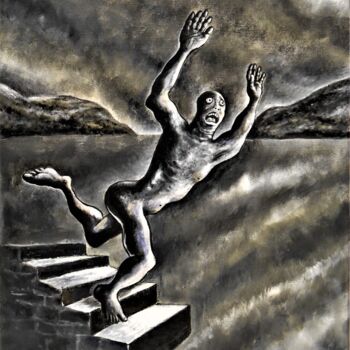 Peinture intitulée "Albert Camus: “La C…" par Noël Van Hoof, Œuvre d'art originale, Huile