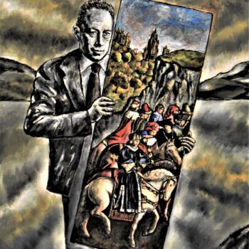 Peinture intitulée "Albert Camus: “La C…" par Noël Van Hoof, Œuvre d'art originale, Huile