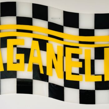 Peinture intitulée "🏁 PAGANELLI F1 🏁" par Arnaud Bertrand Soldera Paganelli (Absp.Off), Œuvre d'art originale, Bombe aérosol