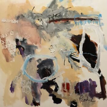 Peinture intitulée "Écriture de fin d'a…" par Johanne Proulx, Œuvre d'art originale, Acrylique