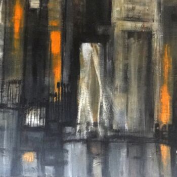 Painting titled "Sunset boulevard" by Inke Bemelmans, Original Artwork, Acrylic