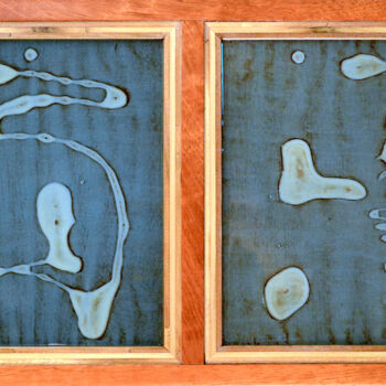 Escultura titulada "(id)eograms For Tra…" por Kristopher Lionel, Obra de arte original, Madera Montado en Panel de madera