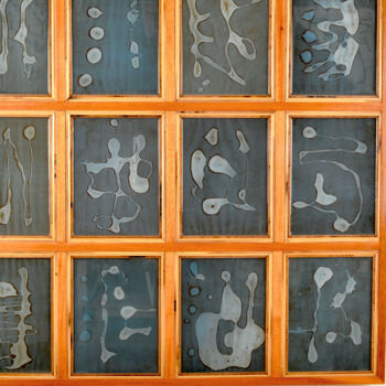 Sculpture titled "(id)eograms For Tra…" by Kristopher Lionel, Original Artwork, Wood Mounted on Wood Panel