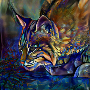 Digital Arts με τίτλο "Sed, Lynx" από L.Roche, Αυθεντικά έργα τέχνης, 2D ψηφιακή εργασία