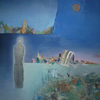 Ζωγραφική με τίτλο "lonely among the th…" από Reiner Makarowski, Αυθεντικά έργα τέχνης, Λάδι