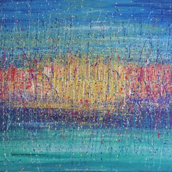 Peinture intitulée "Horizons lointains" par Sarah Leseigneur, Œuvre d'art originale, Acrylique Monté sur Châssis en bois