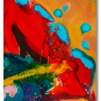Painting titled "Abstraction X" by Konduru, Original Artwork, Acrylic Mounted on Wood Stretcher frame