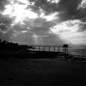Photographie intitulée "Setting sun fishing…" par Pascal Carro (ORAK), Œuvre d'art originale, Photographie non manipulée