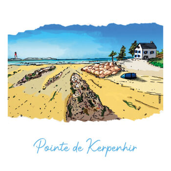 Drawing titled "KARI KRO - Pointe d…" by Pascal Carro (ORAK), Original Artwork, Marker