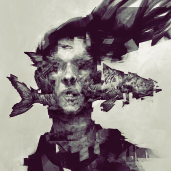 Digital Arts με τίτλο "HARUSPEX" από Jérôme Oudot "Trëz", Αυθεντικά έργα τέχνης, 2D ψηφιακή εργασία