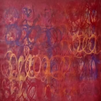 Ζωγραφική με τίτλο "Rings of Heaven" από Gitika Singh, Αυθεντικά έργα τέχνης, Ακρυλικό