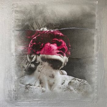 Collages intitulée "The Dying Achilles…" par Jerome Cholet, Œuvre d'art originale, Acrylique