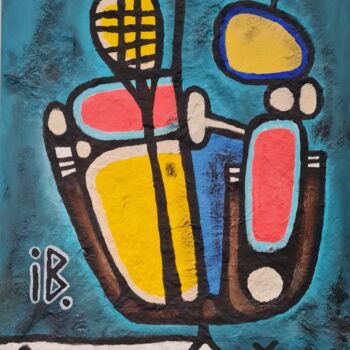 Painting titled "Finding balance in…" by Inke Bemelmans, Original Artwork, Acrylic