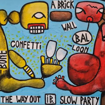 제목이 "Slow party"인 미술작품 Inke Bemelmans로, 원작, 아크릴