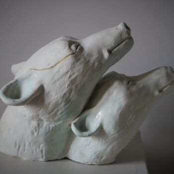 Sculpture intitulée "OURSES" par Isabelle Zwang, Œuvre d'art originale, Céramique