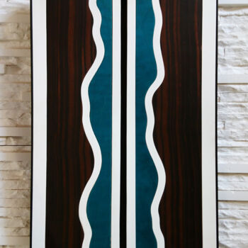 Скульптура под названием "Ébène Macassar et S…" - Olhā • Wood Art, Подлинное произведение искусства, Дерево