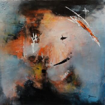 Painting titled "REF 58-15 - Composi…" by Jeanne, Original Artwork, Acrylic Mounted on Wood Stretcher frame