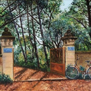 Peinture intitulée "Retour de promenade" par Pascale Harnisch, Œuvre d'art originale, Huile