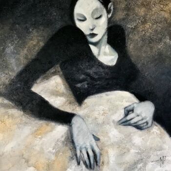 Painting titled "María" by Cesar Ayllón, Original Artwork, Oil