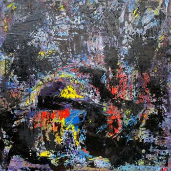 Pintura titulada "Black 2021-50" por Lora Pavlova, Obra de arte original, Oleo