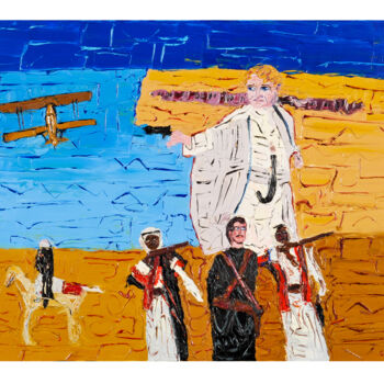 Peinture intitulée "lawrence d arabie" par Frederic Servian, Œuvre d'art originale, Huile