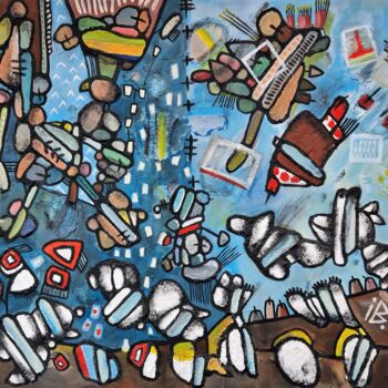 「Celebrating my dire…」というタイトルの絵画 Inke Bemelmansによって, オリジナルのアートワーク, アクリル