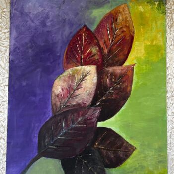 Peinture intitulée "Leaf" par Seda Eyuboglu, Œuvre d'art originale, Acrylique