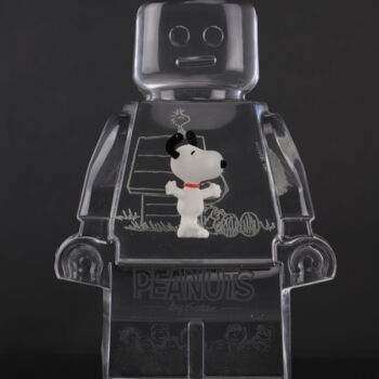 Escultura intitulada "ROBOCLUSION SNOOPY" por Vincent Sabatier (VerSus), Obras de arte originais, Resina