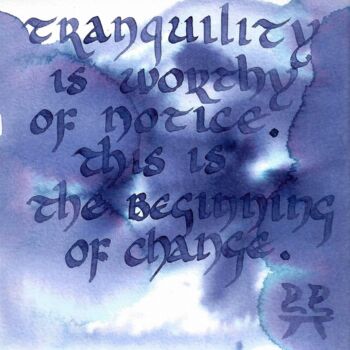 图画 标题为“Hex 57 Tranquility” 由Philip Guest, 原创艺术品, 墨