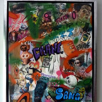 Collages intitulée "Shakespeare" par Saname, Œuvre d'art originale, Collages Monté sur Châssis en bois