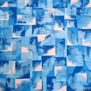 Peinture intitulée "Fragments d'océan" par Dominique Chauvin, Œuvre d'art originale, Acrylique Monté sur Châssis en bois