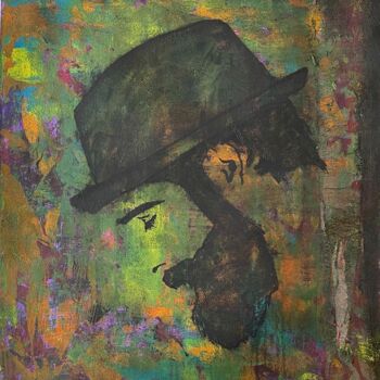 绘画 标题为“Man with hat - drea…” 由M.E.X. Rietzler, 原创艺术品, 丙烯