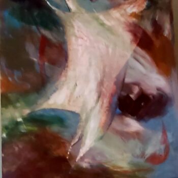 Peinture intitulée ""Le Cerf Volant"" par Renée Marcinek, Œuvre d'art originale, Acrylique Monté sur Châssis en bois