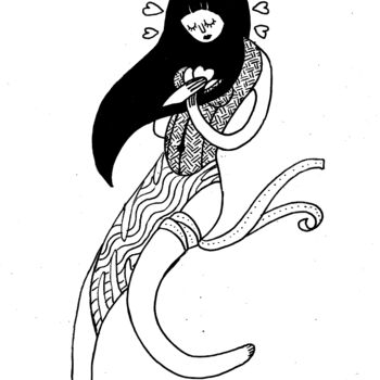 Dessin intitulée "Extraction émotionn…" par Azathoth, Œuvre d'art originale, Stylo à bille
