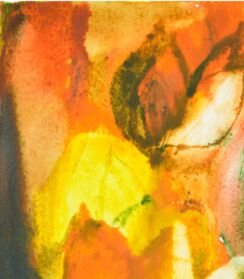 Картина под названием "Autumn leaves" - Yuliya Bardun, Подлинное произведение искусства, Акварель
