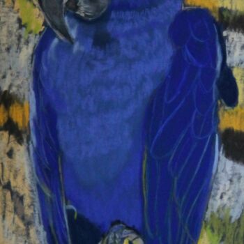 Peinture intitulée "Hyacinthe" par Catherine Costet (Lccat), Œuvre d'art originale, Pastel