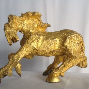 Scultura intitolato "Cheval" da Armand Robitaille, Opera d'arte originale, Alluminio