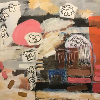 Painting titled "Mon jardin!" by Johanne Proulx, Original Artwork, Acrylic