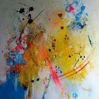 "REF 24-18 -  Compos…" başlıklı Tablo Jeanne tarafından, Orijinal sanat, Akrilik Ahşap Sedye çerçevesi üzerine monte edilmiş