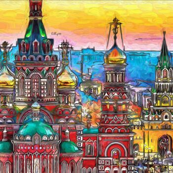 Arte digital titulada "City panorama" por Nenad Vasic Kiklop99, Obra de arte original, Pintura Digital